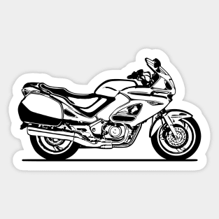 NT650V Deauville Motorcycle Sketch Art Sticker